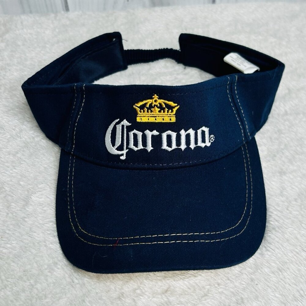 Corona Beer Visor Navy Blue Adjustable Sun Protection Sun Hat Beach Golf Cap